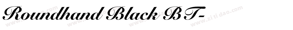 Roundhand Black BT字体转换